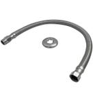 Engate Flexível De Alta Vazão 60cm Aço Inox 304 Trançado Entrada Agua Quente Fria Mangueira Torneira Fria Rabicho ½ Macho Fêmea Lavadora