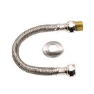 Engate Flexível Mangueira Inox Trançado 40cm Quente Fria Engate Flexível Mangueira Inox Trançado 40cm Quente Fria