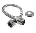 Engate Mangueira Flexível Trançado Aço Inox 60cm Quente Fria Cor:Prateado Engate Mangueira Flexível Trançado Aço Inox 60cm Quente Fria Cor:Prateado