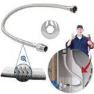 Engate Mangueira Flexível Trançado Aço Inox 60Cm Quente Fria - Fertak