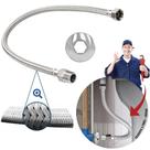 Engate Mangueira Flexível Trançado Aço Inox 60Cm Quente Fria - Fertak