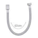 Engate Mangueira Flexível Trançado Aço Inox 60cm Quente Fria Prateado Engate Mangueira Flexível Trançado Aço Inox 60cm Quente Fria Prateado