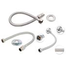 Engate Mangueira Flexível Trançado Aço Inox 60Cm Quente Frio