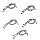 Engate Rabicho 80cm Monocomando Kit 5 Unidades Par Misturador Mangueira Flexivel Torneira Agua Quente Fria Pia Banheiro Cozinha