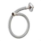 Engate Rabicho Flexível Mangueira Aço Inox 40cm Meia Polegada Fêmea x Fêmea Banheiro Torneira Pia