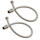 Engate Rabicho Par 80cm Monocomando Torneira Misturador Flexível Quente Fria Banheiro Cozinha
