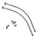 Engate Rabicho Par 80cm Par Mangueira Flexivel Monocomando Misturador Torneira Agua Quente Fria Banheiro Cozinha