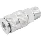 Engate Rápido de 1/4", com Rosca Macho 3/8" Npt, com Esferas, Vonder OstenVonder Engate Rápido de 1/4", com Rosca Macho 3/8" Npt, com Esferas, Vonder OstenVonder