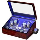 Enrolador de Relógios ANWBROAD UJWW002R 4+6 Silencioso com LED e Acabamento Piano