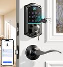 Entrada sem chave de impressão digital Smart Lock Veise VE017-L preta