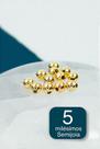 Entremeio Bolinha 8mm Banhada a Ouro 18k - 30 Peças Entremeio Bolinha 8mm Banhada a Ouro 18k - 30 Peças