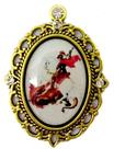 Entremeio de Terço De São Jorge dourado com strass