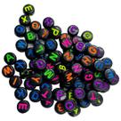 Entremeio miçangas Letras redondas coloridas crie bijuterias divertidas 50 gramas aprox. 500 peças Entremeio miçangas Letras redondas coloridas crie bijuterias divertidas 50 gramas aprox. 500 peças