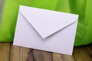 Envelope Bico 10x15cm Carta Colado Branco para Convite - 25 peças