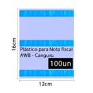 Envelope Canguru Plástico para nota fiscal 12x16CM 100UN 3F