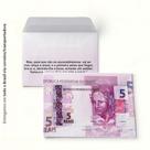 Envelope Colado para Nota de R5 - Pacote com 100 Unidades