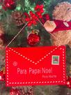 Envelope Feltro Carta Papai Noel Vermelho Decorativo Decoração Árvore Casa Sala Correios Presente Polo Norte Rack Estante Moderno Mesa Natalino Tecido