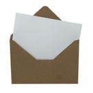 Envelope Kraft Pardo 10,5x15,5 Cm + Cartão Branco 50 Un