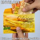Envelope Para Dízimo Pacote 100 Unidades Grande Igreja Doação Dinheiro Incentivo Contribuição