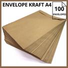 Envelope pardo 100 unid papel kraft para a4 documentos curriculo escritorio