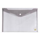 Envelope plástico com botão ofício 645PP-TR Cristal Dac