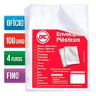 Envelope plástico ofício 0.06 4 furos 5070 pacote com 100 unidades - Dac Envelope plástico ofício 0.06 4 furos 5070 pacote com 100 unidades - Dac