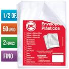 Envelope Plástico Ofício 2 Furos Finos 1/2 Pacote com 50 DAC