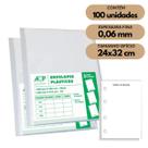 Envelope Saco Plástico Ofício Acp 0,06mm 4 Furos C/100