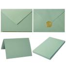 Envelope Toperd A7 verde-sálvia, 13x18 cm, cartões, pacote com 50