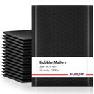 Envelopes acolchoados pretos Bubble Mailers Fuxury de 6 x 10 cm, pacote com 100