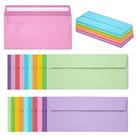 Envelopes comerciais Slapaflife nº 10, pacote com 50, autoadesivos coloridos