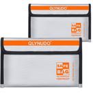 Envelopes de dinheiro à prova de fogo QLYNUDO, pacote com 2 unidades (8x5cm), impermeáveis