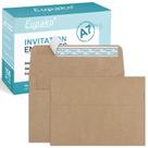 Envelopes Eupako A7 de 5,25 x 7,25 polegadas Self Seal, pacote com 100 pacotes de papel Kraft
