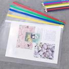 Envelopes PVC com Ziper de Plástico 23,5 x 11,5 cm Pasta para Documentos Identificação Saco Envelope Organização