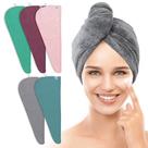 Envoltório de toalha de cabelo TENSTARS Thicken Microfiber 320GSM 30x70cm, pacote com 5