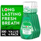 Enxaguante bucal Crest Scope Classic Original 500 ml, 4 unidades
