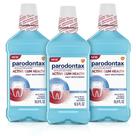 Enxaguante Bucal Parodontax Active Gum Health - 3 Frascos de 500ml com Menta