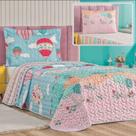 Enxoval Kit Colcha + Jogo De Cama Lençol Bouti Solteiro Infantil Kids 4 Peças - Balão - Qualidade Garantida!
