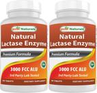 Enzima de lactase Best Naturals 3000 FCC ALU 180 comprimidos x 2