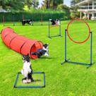 Equipamento de Agilidade para Cães YITAHOME Conjunto de Vara de Flirt e Discos Voadores