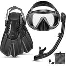 Equipamento de mergulho CTSAYTL 4 em 1 com aletas de máscara e snorkel para adultos