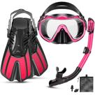 Equipamento de mergulho CTSAYTL 4 em 1 com aletas de máscara e snorkel para adultos