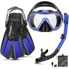 Equipamento de mergulho CTSAYTL 4 em 1 com aletas de máscara e snorkel para adultos
