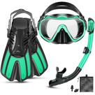 Equipamento de mergulho CTSAYTL 4 em 1 com aletas de máscara e snorkel para adultos