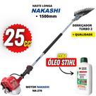 Equipamento Para Colher Café Nakashi Com Haste Longa de 1500mm e Motor NK-270 + Óleo Castrol Stihl