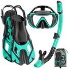 Equipo de Snorkel kit completo para adultos con máscara, aletas y tubo de respiración