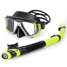 Equipo de Snorkel Yimserk con Máscara de 4 Ventanas Antivaho y Snorkel Seco para Adultos