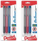 Eraser Pentel Clic, retrátil com alça, 3 unidades pacote com 6 Eraser Pentel Clic, retrátil com alça, 3 unidades pacote com 6