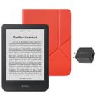 eReader Kobo Clara BW 16GB à prova d'água com estojo vermelho caiena