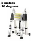 Escada Alumínio Telescópica V Multifuncional 5m 16 Degraus